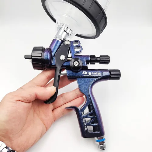 Miniatura 2 de Pistola HVLP 6800B de 1.3mm sin taza de lavado y adaptador, herramienta de pintura para automóviles, pistola de pintar en aerosol, aerógrafo de baja