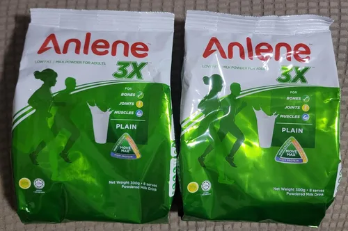 Anlene Bebida de leche en polvo de vainilla lisa 10.58 oz, paquete de 2