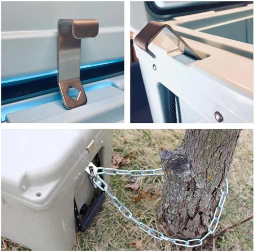 Miniatura 2 de Soportes universales de bloqueo para enfriador: diseñados para adaptarse a la ranura de amarre de cofres de hielo rotomoldeados medianos a grandes