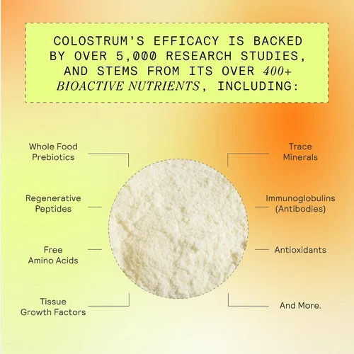 Miniatura 3 de ARMRA Colostrum™ Polvo premium, alimentado con hierba, salud intestinal, hinchazón, inmunidad para la piel y el cabello, contiene más de 400