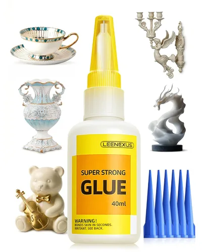 Miniatura 9 de Super Pegamento en Gel con Control de Precisión, 5ML【Doble Interbloqueo Molecular】 Pegamento Super Fuerte de CA Transparente para Plástico