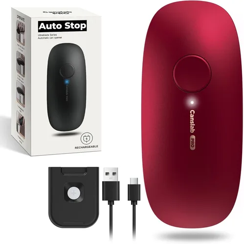 Miniatura 8 de Canslab Ultrablade PRO Abrelatas con Parada Automática - Abrelatas Eléctrico Recargable para Cocina para Personas Mayores con Artritis - Abridor