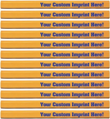 Miniatura 13 de Express Pencils Lápiz de carpintero personalizado azul brillante con tu nombre, logotipo o mensaje, paquete de 12 unidades, fabricado en Estados