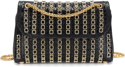 Bolsos de mano con diamantes de imitación para mujer, bolsos de hombro con cadena, bolsas de noche brillantes para cóctel, graduación, fiesta, boda