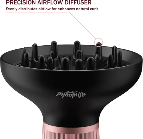 Miniatura 5 de WUFAYHD Secador de pelo difusor para cabello rizado con tecnología de cerámica, elegancia ligera, 2 en 1, difusor de leche, reduce