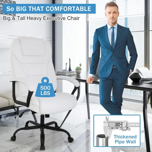 Miniatura 6 de Silla de oficina de masaje grande y alta, silla de oficina reclinable de 500 libras, silla de oficina ergonómica con respaldo alto, silla de oficina
