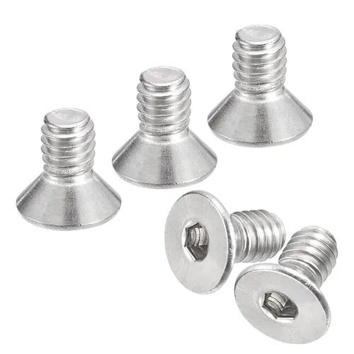 Miniatura 15 de Uxcell tornillos de cabeza avellanada plana #8-32x1-1/2, 10 unidades de tornillos de cabeza plana con rosca completa de acero inoxidable 304