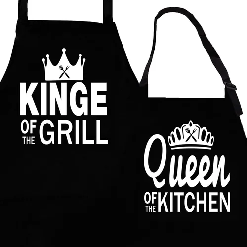 Miniatura 13 de Rosoz Funny Couple Aprons - Gift Ideas For Her Him - Kitchen Cooking Set - Birthday, Wedding, Anniversary, Bridal Shower