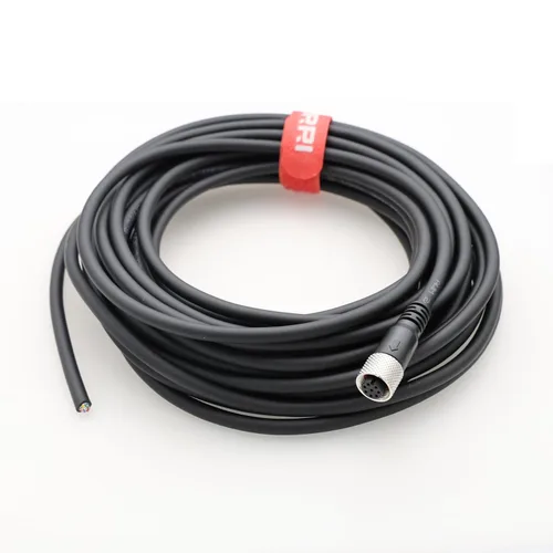 Miniatura 9 de M12 - Conector de sensor hembra de 8 pines para volar Cable de protección eléctrica impermeable para aplicaciones de automatización
