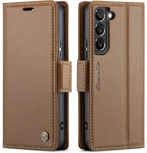 Miniatura 15 de QLTYPRI Funda tipo cartera para Samsung Galaxy S22 Ultra, funda magnética de piel sintética de alta calidad con bloqueo RFID, ranuras para tarjetas