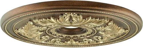Miniatura 3 de Livex Lighting 8210-64 Medallón de techo en bronce palacial con detalles dorados