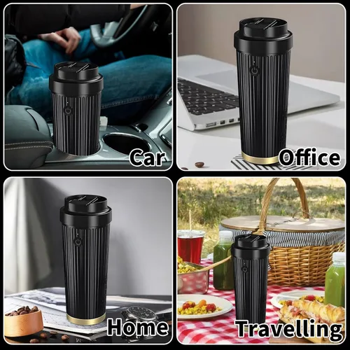 Miniatura 6 de Enfriador y calentador inteligente 2 en 1 de 12 V, mantiene la bebida fría o caliente en el soporte, calentador de agua y leche para bebidas y café