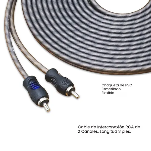 Miniatura 5 de RECOIL RCI23 Cable de audio RCA de 2 canales 100% cobre libre de oxígeno de 3 pies, par trenzado con reducción de ruido