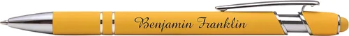 Miniatura 3 de ExpressDesigns™ - Bolígrafos personalizados premium con lápiz óptico Ráfaga de color Bolígrafos personalizados con nombre impreso de metal suave