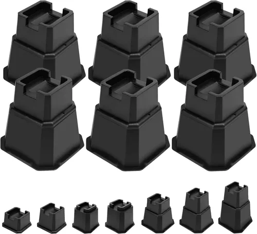 Miniatura 25 de Elevadores de Cama Shouwuhho de 2 Pulgadas, Elevadores de Muebles con Alturas de 2 3 4 5 6 7 8 Pulgadas de Alta Resistencia, Elevadores de Cama