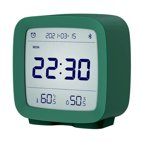 Miniatura 8 de qingping Reloj despertador digital Bluetooth inteligente con múltiples alarmas, funciona con pilas, pequeño reloj despertador con pantalla