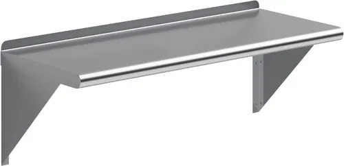 AmGood Estante de pared de acero inoxidable de 36 pulgadas de largo x 14 pulgadas de profundidad | Certificado NSF | Estantería de metal para