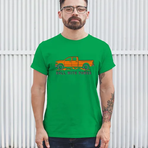 Miniatura 63 de Tee Hunt Camisetas gráficas y camisetas sin mangas para hombre Roll with Power Pickup Truck