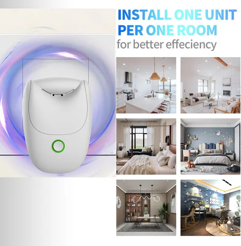 Miniatura 5 de Repelente ultrasónico de control de plagas, repelente de ratones en interiores para control de mosquitos, cucarachas, hormigas, ratas y roedores