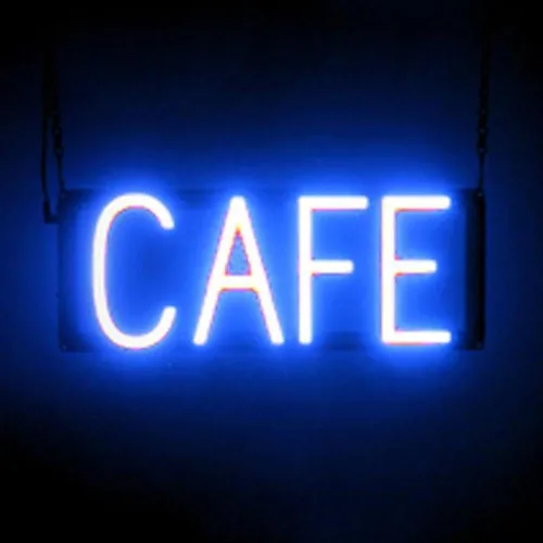 Miniatura 16 de SpellBrite Letrero WI-FI Letrero relacionado con café con aspecto de neón, fuente de luz LED azul 15.4 x 6.3 pulgadas