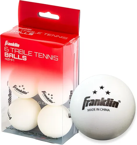 Franklin Sports Pelotas de tenis de mesa - Pelotas de tenis de mesa de tamaño y peso oficial 40mm - Pelotas profesionales de una estrella - Paquetes
