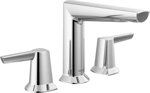 Delta Grifo Galeon cromado de 3 agujeros, grifo de baño cromado para lavabo de baño, grifo de lavabo de baño con tecnología de sello de diamante,