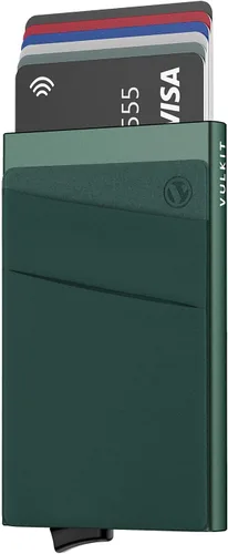 Miniatura 30 de VULKIT Card Holder with Money Pocket Pop Up Wallet RFID Blocking Slim Metal Bank Card Case Holds 5 Cards and Notes
