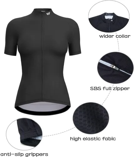 Miniatura 4 de Maillot de ciclismo de manga corta para mujer, camisetas de ciclismo para mujer