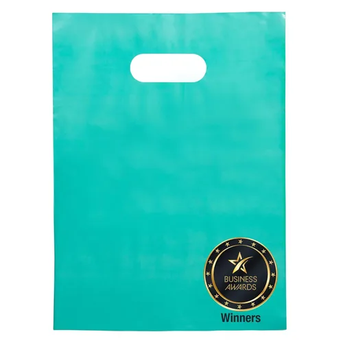 Miniatura 11 de 100 bolsas transparentes con asas de 12 x 15 pulgadas, ideales para mercancías, venta al por menor y compras, bolsas de regalo de plástico de 2 mil