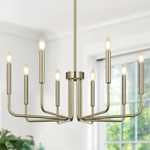 Miniatura 22 de Lynnoland - Candelabros de 6 luces de granja para comedor, accesorios de iluminación colgantes, lámparas industriales modernas para dormitorio