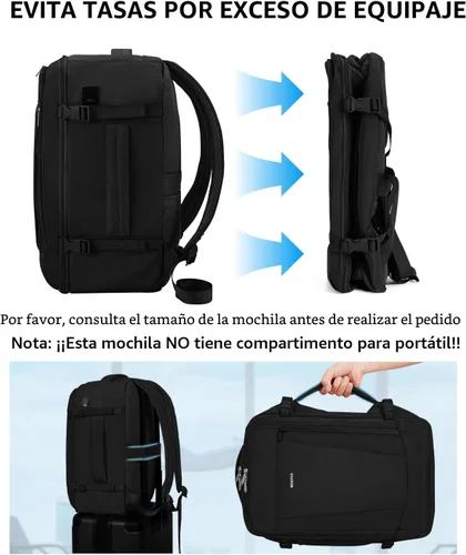 Miniatura 6 de ECOHUB United Airlines - Mochila de viaje pequeña de 17 pulgadas, bolsa de artículos personales de 16.7 x 10 x 8 pulgadas con 13 bolsillos con Negro