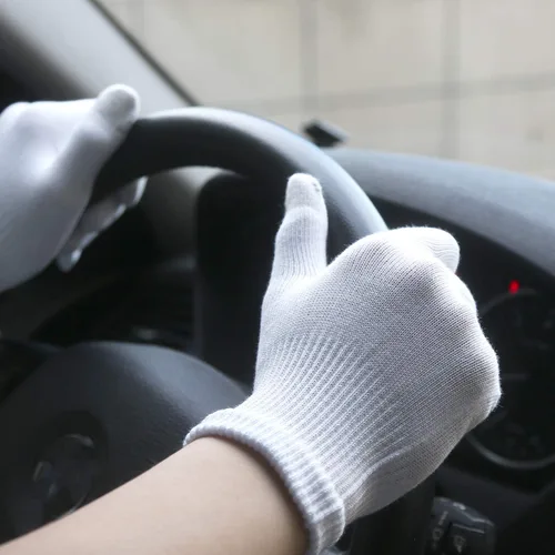 Miniatura 7 de Evridwear Guantes de algodón hidratantes unisex con puntas táctiles para eczema, cosmética, manos secas, terapia para piel sensible e irritada