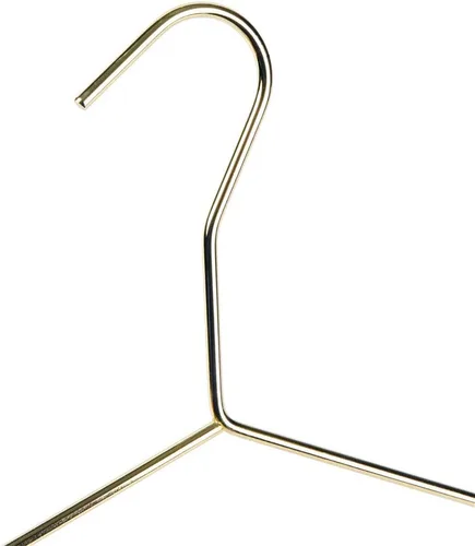 Miniatura 3 de Hermosas perchas de metal de aluminio dorado para colgar abrigos resistentes (tamaño adulto)