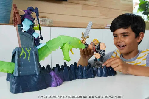 Miniatura 3 de He-Man and The Masters of the Universe Chaos Snake Attack Playset, Skeletor Fortress con 2 figuras de acción (He-Man y Skeletor), regalo
