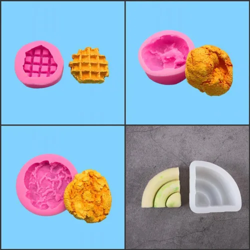 Miniatura 7 de Zcargel Molde de silicona para pan, gofres 3D, pastel de fondant, molde de chocolate, molde para hornear, molde de chocolate con leche, decoración