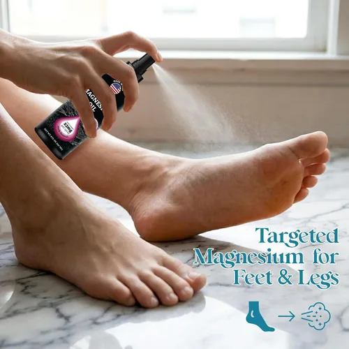 Miniatura 2 de Aromasong Aceite de magnesio puro aroma a rosa, magnesio tópico para pies y piernas, aceite de magnesio extra fuerte (23 mg en cada Spritz)