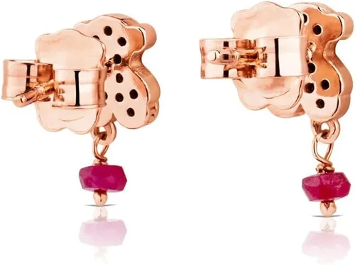 Miniatura 3 de Pendientes Motivo Plata Vermeil Rosa