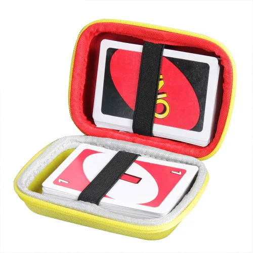 Miniatura 7 de Anleo Estuche rígido de viaje para Mattel UNO Classic Card Game (Solo estuche) (negro)