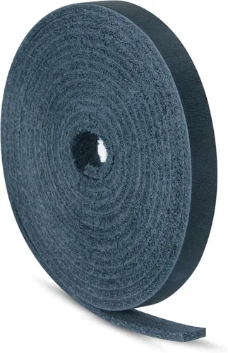 Miniatura 30 de Ringsun Tiras de cuero negro planas de 2 pulgadas de ancho para manualidades, tiras de cuero de grano completo, cordón de cuero para manualidades