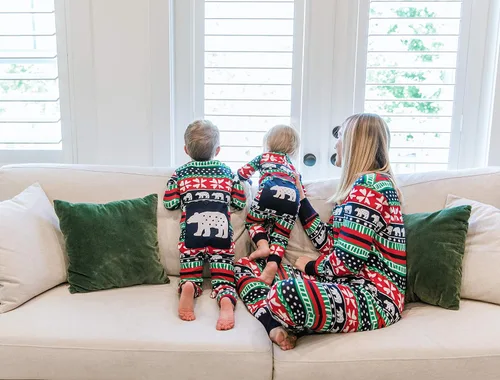Miniatura 53 de Lazy One - Pijamas navideñas a juego con solapa trasera; para perros, bebés, niños, adolescentes y adultos