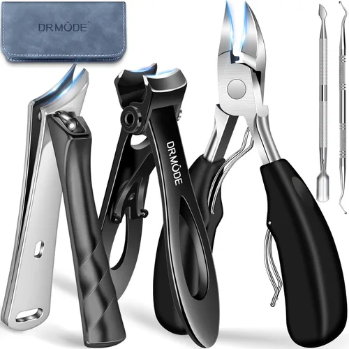 DRMODE Cortaúñas para uñas gruesas de los pies, cortaúñas de mango largo para uñas gruesas para personas mayores con apertura amplia, cortaúñas