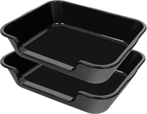 Miniatura 17 de 1 paquete de caja de arena extra grande para gatos (material ABS), corral de arena para gatos mayores de entrada baja para gatos geriátricos
