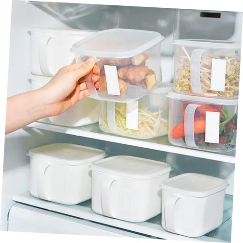 Miniatura 2 de 2 recipientes herméticos para almacenamiento de alimentos con tapas, contenedores de plástico transparente para cocina y refrigerador, ideal
