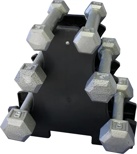 Miniatura 3 de Ader - Juego de mancuernas hexagonales de hierro fundido, color gris