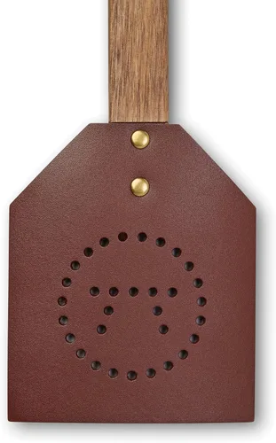 Miniatura 7 de Outset 76616 Matamoscas de madera de acacia y cuero estilo amish, 17.5 pulgadas, marrón