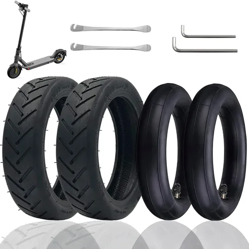 Cooryda Neumático y Tubo de 8.5'', Neumático de Scooter Eléctrico 8 1/2×2 Ruedas de Repuesto para Gotrax Gxl V2/Xiaomi M365, Neumáticos de Rueda de