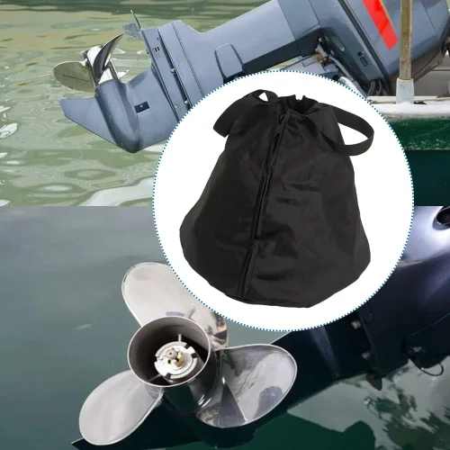 Miniatura 6 de Cubierta para hélice para motor de barco, 15-1/2 pulgadas de diámetro exterior resistente 420D bolsa protectora, impermeable y resistente al polvo