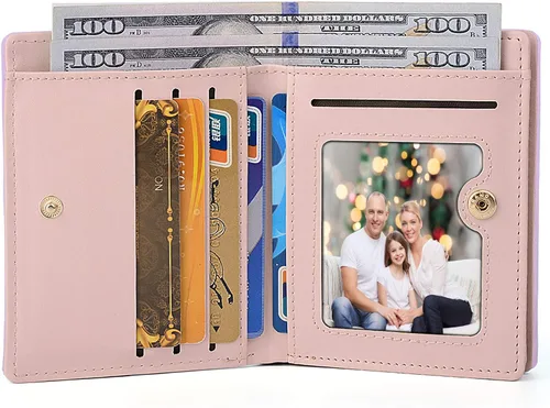Miniatura 3 de UTO Wallet for Girls PU Leather Card Holder Organizer Women Small Cute Coin Purse Orange