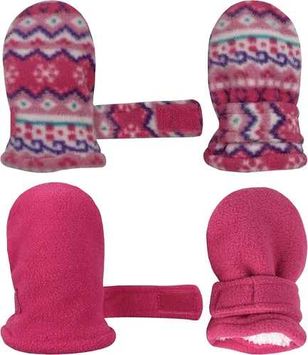 Miniatura 2 de N'Ice Caps - Guantes de felpa con forro de sherpa, fáciles de poner para niños pequeños y bebés - Paquete de 2 pares.