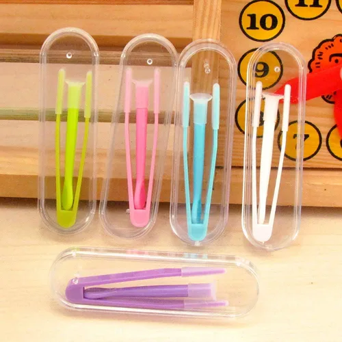 Miniatura 2 de Paquete de 6 pinzas portátiles para lentes de contacto, palillo de succión para lentes de contacto, herramienta de extracción con estuche de viaje